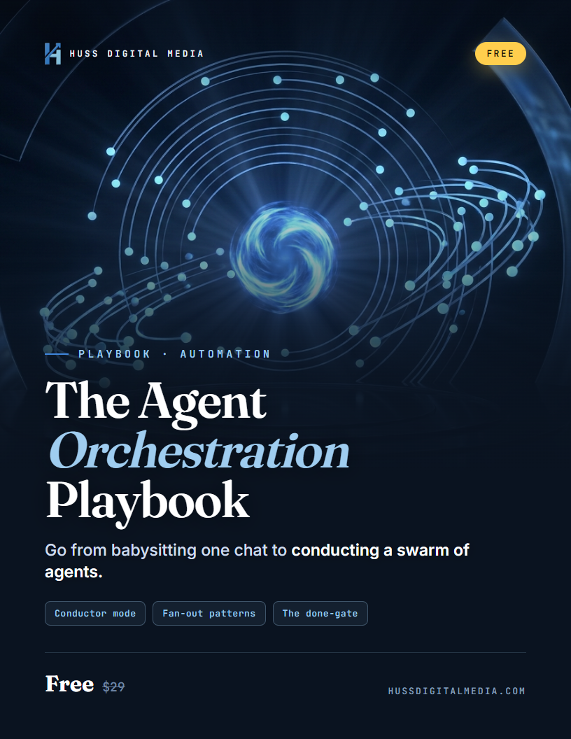 The Agent Orchestration Playbook — How I go from babysitting one AI chat to conducting a swarm — and the done-gate that keeps quality honest.
